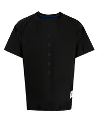 T-shirt girocollo nera di Fumito Ganryu