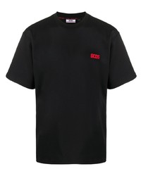 T-shirt girocollo nera di Gcds