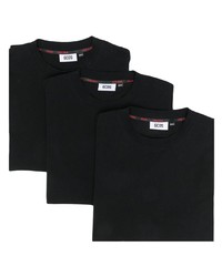 T-shirt girocollo nera di Gcds