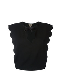 T-shirt girocollo nera di Giambattista Valli