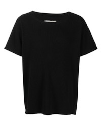 T-shirt girocollo nera di Greg Lauren