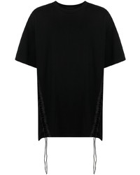 T-shirt girocollo nera di Helmut Lang