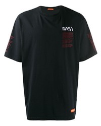 T-shirt girocollo nera di Heron Preston