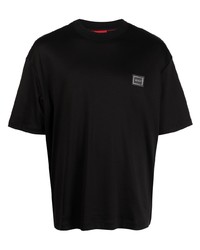 T-shirt girocollo nera di Hugo