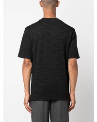T-shirt girocollo nera di Moschino