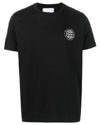 T-shirt girocollo nera di John Richmond