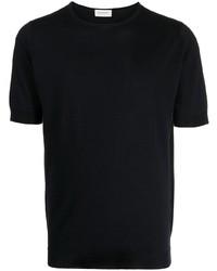 T-shirt girocollo nera di John Smedley