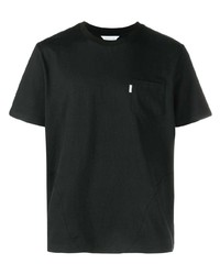 T-shirt girocollo nera di JUNTAE KIM