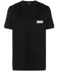 T-shirt girocollo nera di Kiton