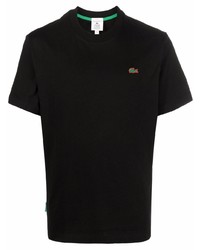 T-shirt girocollo nera di lacoste live