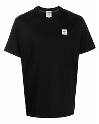 T-shirt girocollo nera di Lacoste
