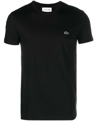 T-shirt girocollo nera di Lacoste