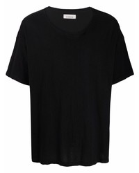 T-shirt girocollo nera di Laneus