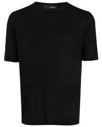 T-shirt girocollo nera di Lardini