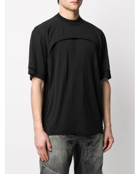 T-shirt girocollo nera di Unravel Project