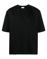 T-shirt girocollo nera di Lemaire