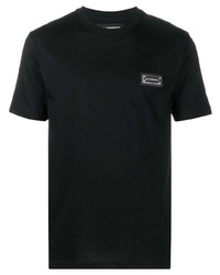 T-shirt girocollo nera di Les Hommes