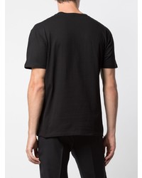 T-shirt girocollo nera di Raf Simons
