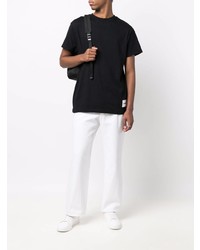 T-shirt girocollo nera di Jil Sander