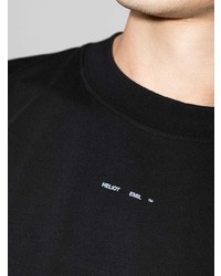 T-shirt girocollo nera di Heliot Emil