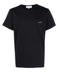 T-shirt girocollo nera di Maison Labiche