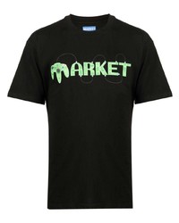 T-shirt girocollo nera di MARKET