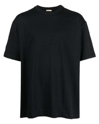 T-shirt girocollo nera di Massimo Alba