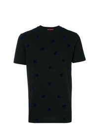 T-shirt girocollo nera di McQ Alexander McQueen