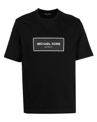 T-shirt girocollo nera di Michael Kors