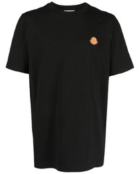T-shirt girocollo nera di Moncler