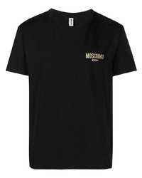 T-shirt girocollo nera di Moschino