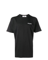 T-shirt girocollo nera di MSGM