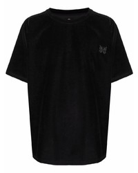 T-shirt girocollo nera di Needles