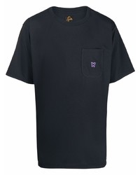 T-shirt girocollo nera di Needles