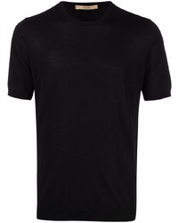 T-shirt girocollo nera di Nuur