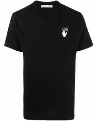 T-shirt girocollo nera di Off-White