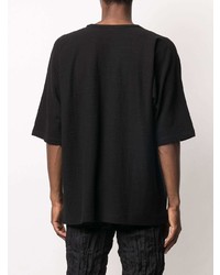 T-shirt girocollo nera di Issey Miyake Men