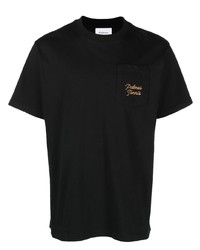 T-shirt girocollo nera di Palmes