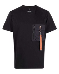 T-shirt girocollo nera di Parajumpers