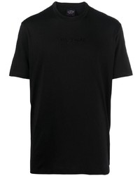 T-shirt girocollo nera di Paul & Shark