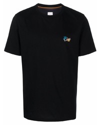 T-shirt girocollo nera di Paul Smith