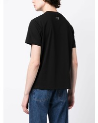 T-shirt girocollo nera di Wooyoungmi
