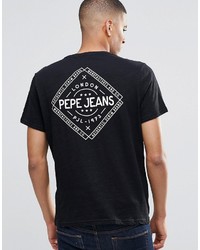 T-shirt girocollo nera di Pepe Jeans