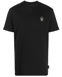 T-shirt girocollo nera di Philipp Plein