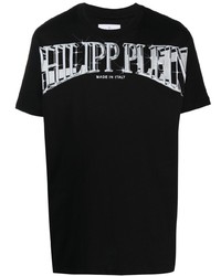 T-shirt girocollo nera di Philipp Plein