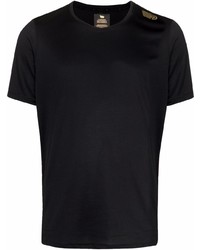 T-shirt girocollo nera di Pressio