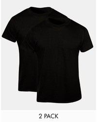 T-shirt girocollo nera di Pringle