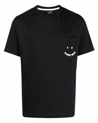 T-shirt girocollo nera di PS Paul Smith