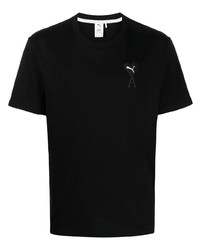 T-shirt girocollo nera di Puma