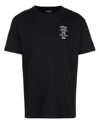 T-shirt girocollo nera di Raf Simons
